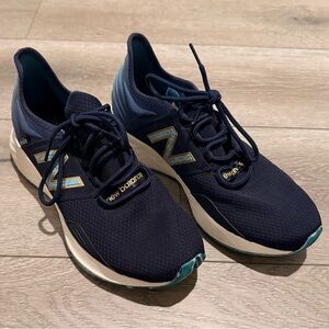 New Balance Navy Blue/Teal/Gold Athletic Shoes
